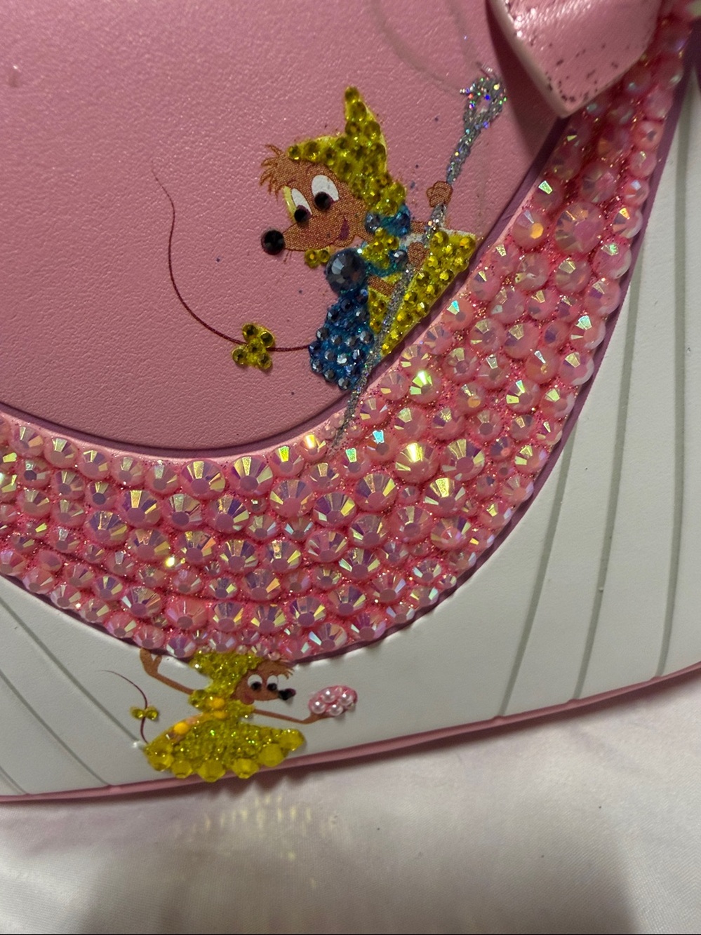 Loungefly Disney Princess Blinged Cinderella Pink Dress Backpack - Picture 4 of 10